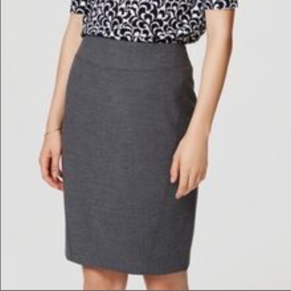 Ann Taylor Loft Gray Pencil Skirt